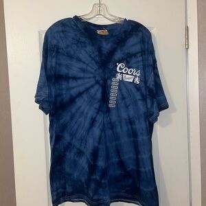 Coors Blue Tie-Dye Short Sleeve Tee